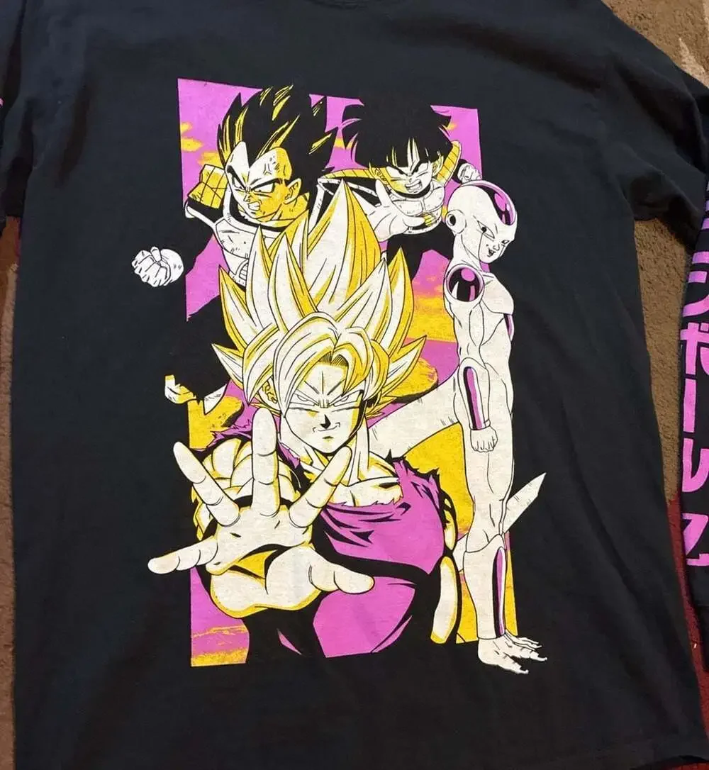 Dragon Ball Z Long Sleeve Graphic Tee Size S Black